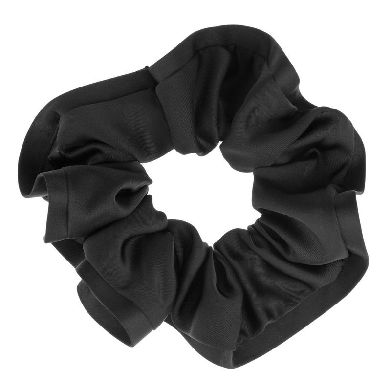 Fashion, accesorii si bijuterii - Femei - Accesorii femei - Accesorii pentru par femei - Scrunchie din satin negru cu margine, pentru femei - Infinity.ro