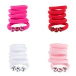 Fashion, accesorii si bijuterii - Copii - Accesorii copii - Accesorii pentru par copii - Set 22 buc elastice de par frotte pentru copii, multicolore, cu strasuri - Infinity.ro