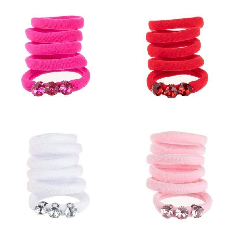 Fashion, accesorii si bijuterii - Copii - Accesorii copii - Accesorii pentru par copii - Set 22 buc elastice de par frotte pentru copii, multicolore, cu strasuri - Infinity.ro
