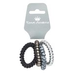 Fashion, accesorii si bijuterii - Femei - Accesorii femei - Accesorii pentru par femei - Set 4 Elastice de Par din Plastic, Finisaj Mat si Shiny, Multicolor - Infinity.ro