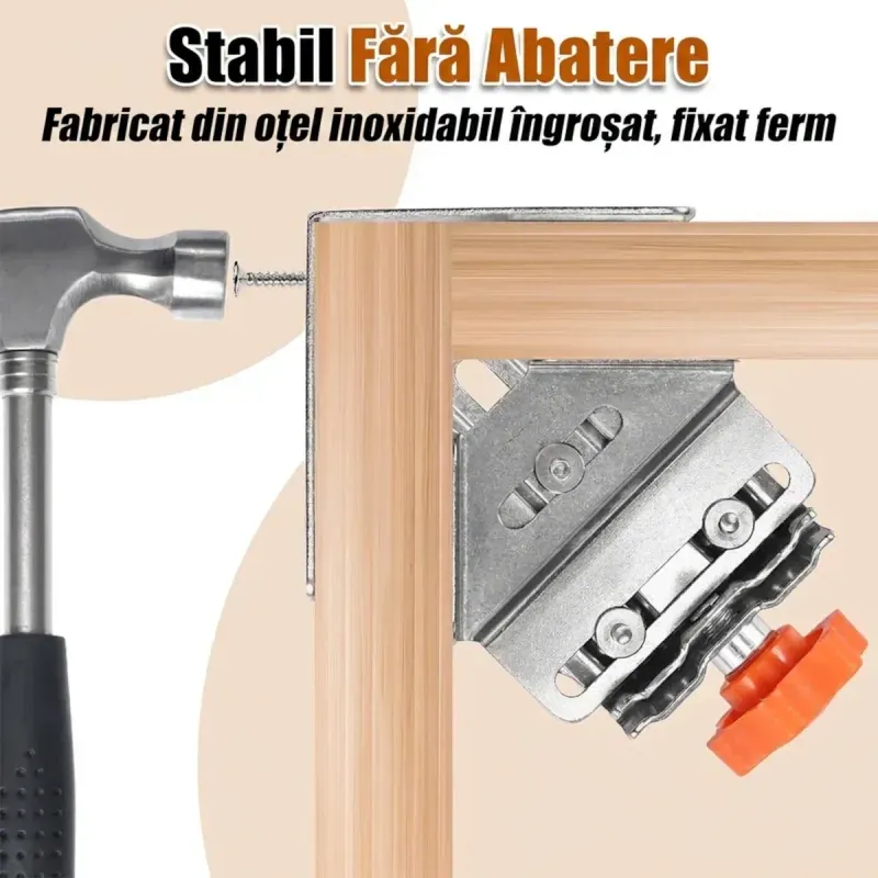 Casa si Gradina - Constructii - Scule electrice si accesorii - Menghine si cleme fixare - Clema de colt inchisa la 90 grade ABYZ din Otel Inoxidabil Falci Pivotante pentru Tamplarie si Sudura - Infinity.ro