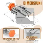 Casa si Gradina - Constructii - Scule electrice si accesorii - Menghine si cleme fixare - Clema de colt inchisa la 90 grade ABYZ din Otel Inoxidabil Falci Pivotante pentru Tamplarie si Sudura - Infinity.ro