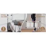 Casa si Gradina - Constructii - Scari si accesorii interioare - Scari aluminiu/ otel - Scara pliabila, cu 3 trepte late, suport triunghiular, maxim 150 kg, antiderapant, Alb/Negru, 36x60x78.5CM - Infinity.ro
