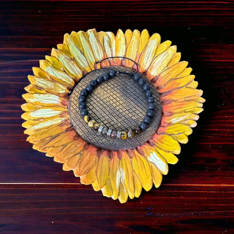 Fashion, accesorii si bijuterii - Barbati - Bijuterii barbati - Bratari barbati - Bratara Barbati snur Milo din cristale de Bronzit, Ochi de Tigru si Piatra de Lava - Infinity.ro