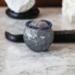 Fashion, accesorii si bijuterii - Barbati - Bijuterii barbati - Bratari barbati - Bratara barbati snur Ambar din pietre de Lapis lazuli si accesorii din inox - Infinity.ro