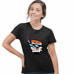 Fashion, accesorii si bijuterii - Femei - Imbracaminte femei - Tricouri si topuri femei - Tricou Femei Dexter Laboratory Cartoon Network, negru, marime XL - Infinity.ro