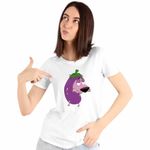 Fashion, accesorii si bijuterii - Femei - Imbracaminte femei - Tricouri si topuri femei - Tricou Femei Curaj Cainele cel Fricos Vanata Cartoon, alb, marime M - Infinity.ro