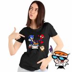 Fashion, accesorii si bijuterii - Femei - Imbracaminte femei - Tricouri si topuri femei - Tricou Femei laboratorul lui Dexter Sonic Paienjenel Taz Diavol Tasmanian, negru, marime 3XL - Infinity.ro