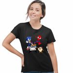 Fashion, accesorii si bijuterii - Femei - Imbracaminte femei - Tricouri si topuri femei - Tricou Femei laboratorul lui Dexter Sonic Paienjenel Taz Diavol Tasmanian, negru, marime 3XL - Infinity.ro