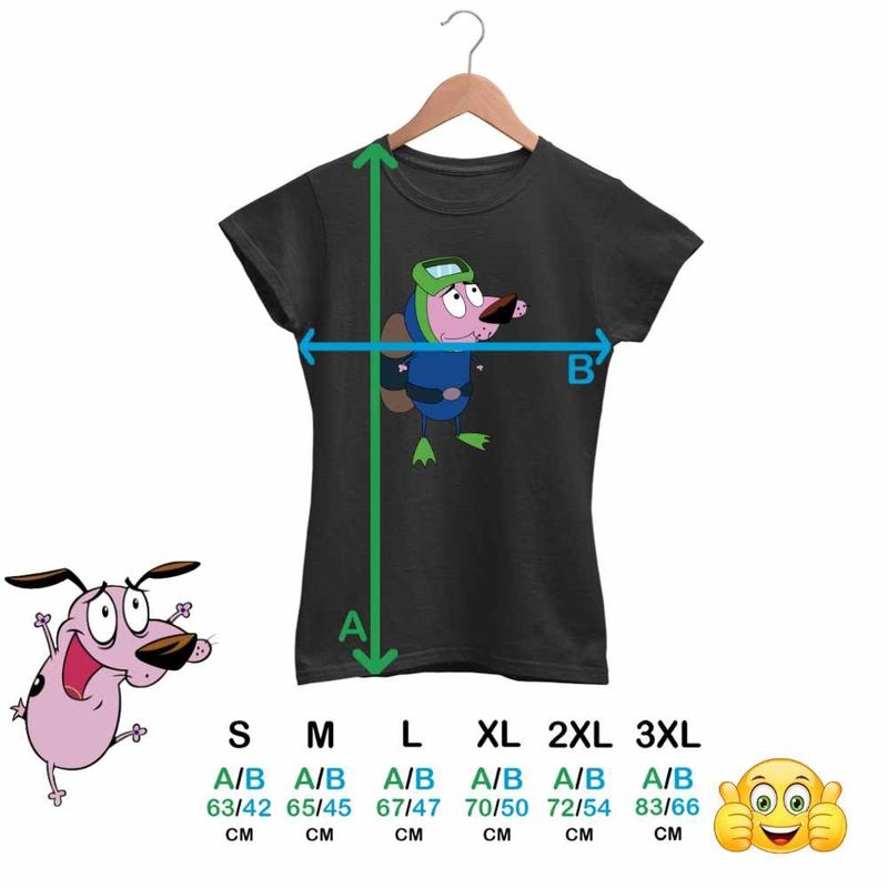 Fashion, accesorii si bijuterii - Femei - Imbracaminte femei - Tricouri si topuri femei - Tricou Femei Curaj Cainele Fricos Desene Scafandru, negru, marime 3XL - Infinity.ro