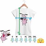 Fashion, accesorii si bijuterii - Femei - Imbracaminte femei - Tricouri si topuri femei - Tricou Femei Curaj Cainele Fricos Beagle, alb, marime 3XL - Infinity.ro