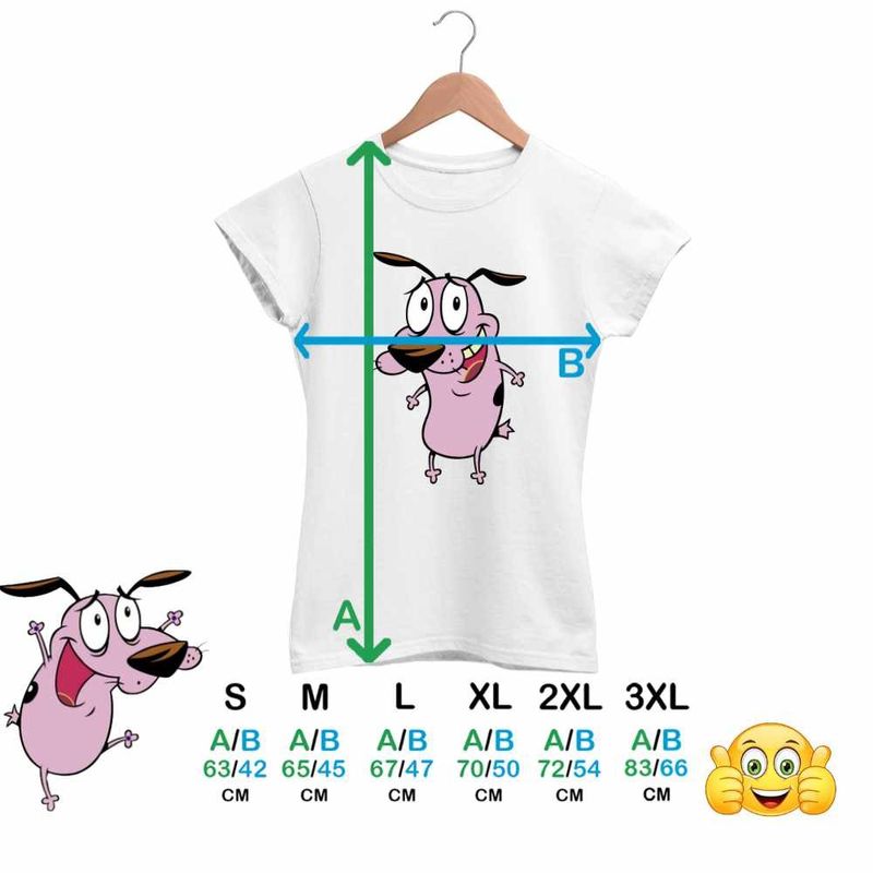 Fashion, accesorii si bijuterii - Femei - Imbracaminte femei - Tricouri si topuri femei - Tricou Femei Curaj Cainele Fricos Beagle, alb, marime 3XL - Infinity.ro