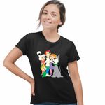Fashion, accesorii si bijuterii - Femei - Imbracaminte femei - Tricouri si topuri femei - Tricou Femei Familia Jetson Fanart Science Fiction, negru, marime 2XL - Infinity.ro