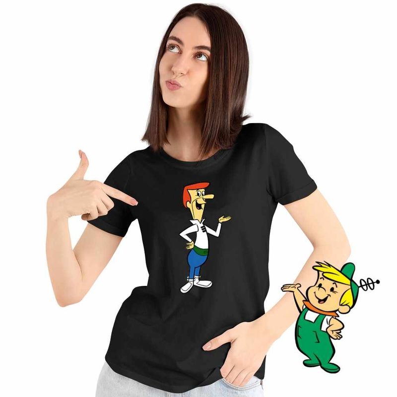 Fashion, accesorii si bijuterii - Femei - Imbracaminte femei - Tricouri si topuri femei - Tricou Femei Familia Jetson George Viitor Tata, negru, marime 3XL - Infinity.ro