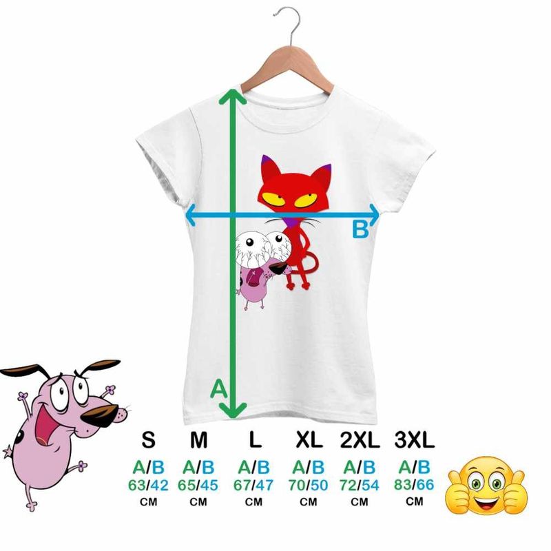 Fashion, accesorii si bijuterii - Femei - Imbracaminte femei - Tricouri si topuri femei - Tricou Femei Catel Speriat Curaj Pisica Rosie Malefica, alb, marime S - Infinity.ro