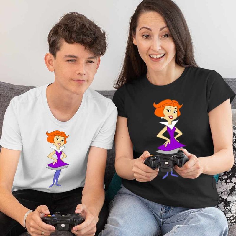 Fashion, accesorii si bijuterii - Femei - Imbracaminte femei - Tricouri si topuri femei - Tricou Femei Familia Jetson Jane Mama Desene SF, alb, marime S - Infinity.ro