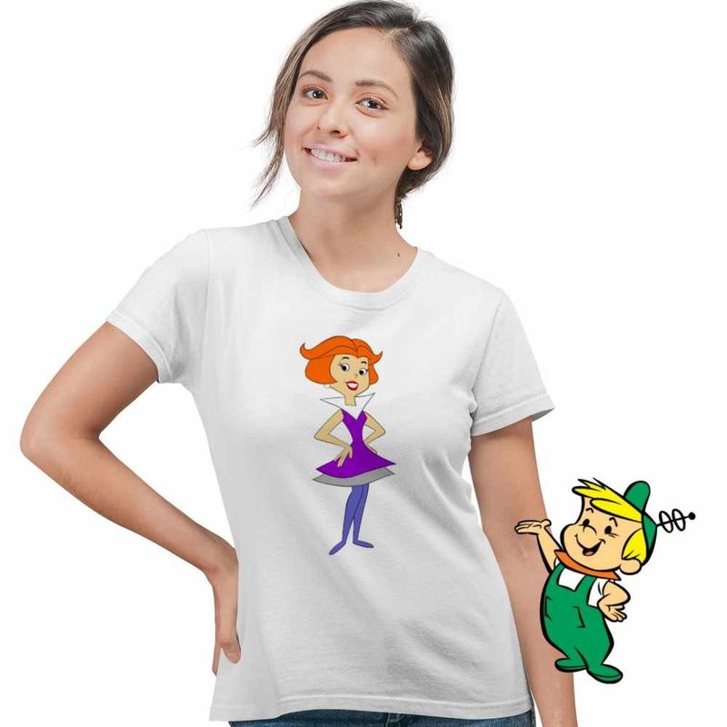 Fashion, accesorii si bijuterii - Femei - Imbracaminte femei - Tricouri si topuri femei - Tricou Femei Familia Jetson Jane Mama Desene SF, alb, marime S - Infinity.ro