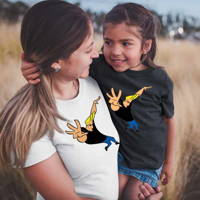 Fashion, accesorii si bijuterii - Femei - Imbracaminte femei - Tricouri si topuri femei - Tricou Femei Johnny Bravo Desene Cartoon Network, negru, marime S - Infinity.ro