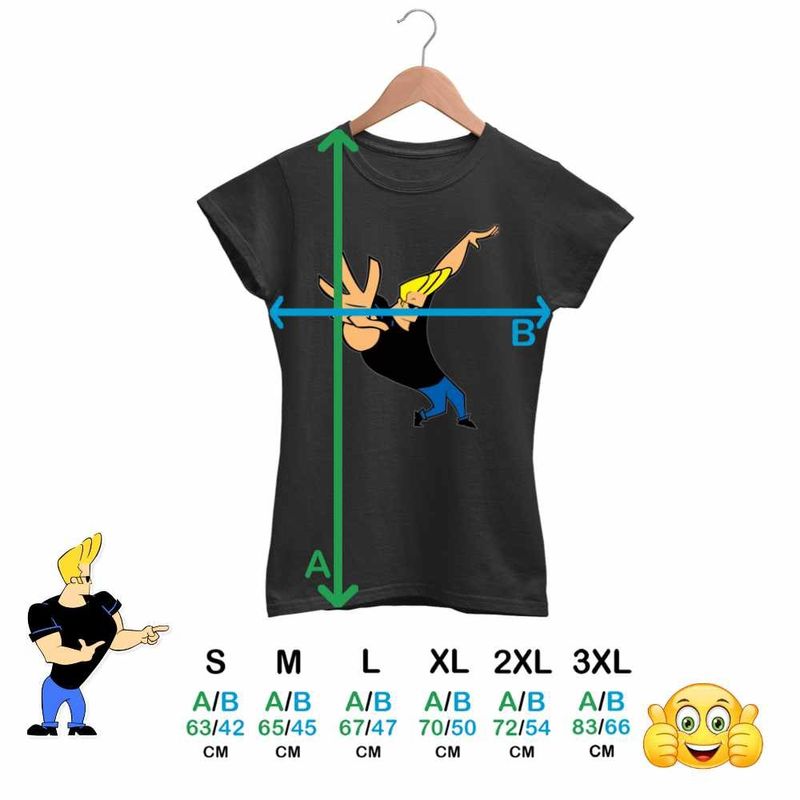 Fashion, accesorii si bijuterii - Femei - Imbracaminte femei - Tricouri si topuri femei - Tricou Femei Johnny Bravo Desene Cartoon Network, negru, marime S - Infinity.ro