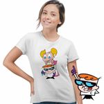 Fashion, accesorii si bijuterii - Femei - Imbracaminte femei - Tricouri si topuri femei - Tricou Femei Loborator Dexter Sora Enervanta Dee Dee, alb, marime L - Infinity.ro