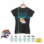 Fashion, accesorii si bijuterii - Femei - Imbracaminte femei - Tricouri si topuri femei - Tricou Femei Laboratorul lui Dexter Look Closer, negru, marime XL - Infinity.ro