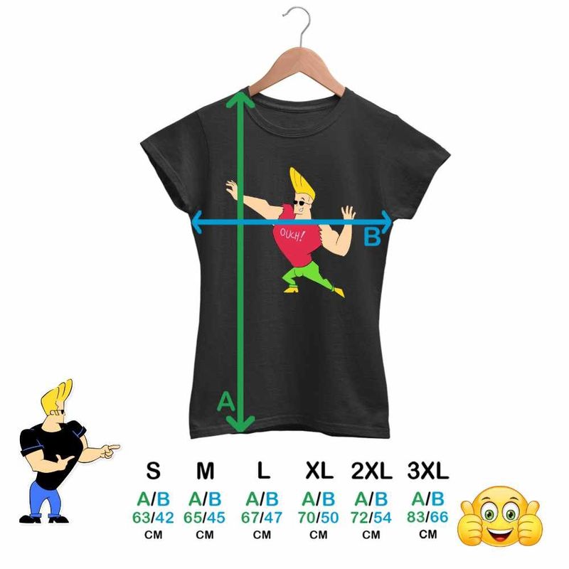 Fashion, accesorii si bijuterii - Femei - Imbracaminte femei - Tricouri si topuri femei - Tricou Femei Johnny Bravo Ouch! Sportiv Fitness, negru, marime M - Infinity.ro