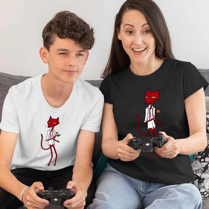 Fashion, accesorii si bijuterii - Femei - Imbracaminte femei - Tricouri si topuri femei - Tricou Femei Pisica Rosie Rea Curaj Cainele Fricos, alb, marime S - Infinity.ro