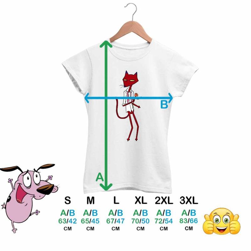 Fashion, accesorii si bijuterii - Femei - Imbracaminte femei - Tricouri si topuri femei - Tricou Femei Pisica Rosie Rea Curaj Cainele Fricos, alb, marime S - Infinity.ro