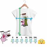 Fashion, accesorii si bijuterii - Femei - Imbracaminte femei - Tricouri si topuri femei - Tricou Femei Curaj Cainele Fricos Bunicu Beagle, alb, marime 2XL - Infinity.ro
