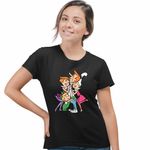Fashion, accesorii si bijuterii - Femei - Imbracaminte femei - Tricouri si topuri femei - Tricou Femei Familia Jetson Desene Animate SF, negru, marime XL - Infinity.ro