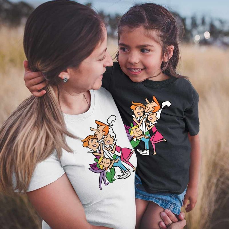 Fashion, accesorii si bijuterii - Femei - Imbracaminte femei - Tricouri si topuri femei - Tricou Femei Familia Jetson Desene Animate SF, negru, marime XL - Infinity.ro