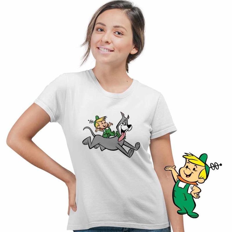 Fashion, accesorii si bijuterii - Femei - Imbracaminte femei - Tricouri si topuri femei - Tricou Femei Familia Jetson Elroy Astro Catel, alb, marime XL - Infinity.ro