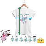 Fashion, accesorii si bijuterii - Femei - Imbracaminte femei - Tricouri si topuri femei - Tricou Femei Curaj Cainele cel Fricos Iepure Cartoon Network, alb, marime M - Infinity.ro