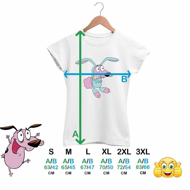 Fashion, accesorii si bijuterii - Femei - Imbracaminte femei - Tricouri si topuri femei - Tricou Femei Curaj Cainele cel Fricos Iepure Cartoon Network, alb, marime M - Infinity.ro