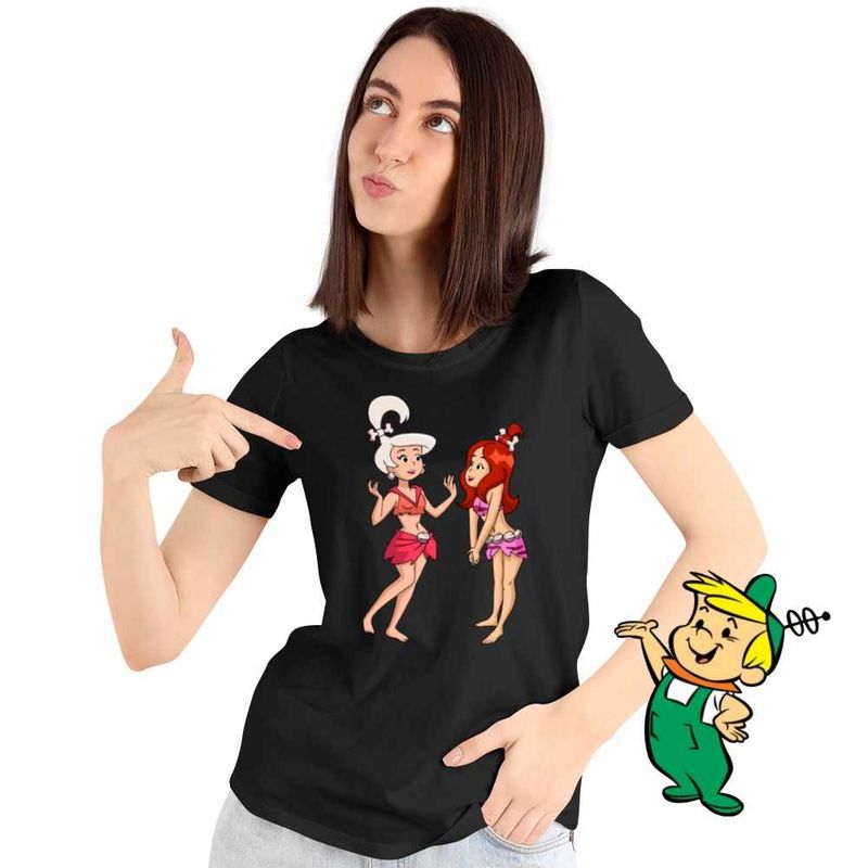 Fashion, accesorii si bijuterii - Femei - Imbracaminte femei - Tricouri si topuri femei - Tricou Femei Familia Jetson Judy Epoca de Piatra, negru, marime XL - Infinity.ro
