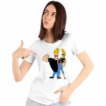 Fashion, accesorii si bijuterii - Femei - Imbracaminte femei - Tricouri si topuri femei - Tricou Femei Johnny Bravo Jenny Brava Fitness, alb, marime 2XL - Infinity.ro