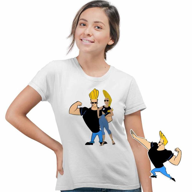 Fashion, accesorii si bijuterii - Femei - Imbracaminte femei - Tricouri si topuri femei - Tricou Femei Johnny Bravo Jenny Brava Fitness, alb, marime 2XL - Infinity.ro