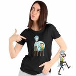 Fashion, accesorii si bijuterii - Femei - Imbracaminte femei - Tricouri si topuri femei - Tricou Femei Rick and Morty, negru, marime 2XL - Infinity.ro