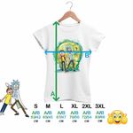 Fashion, accesorii si bijuterii - Femei - Imbracaminte femei - Tricouri si topuri femei - Tricou Femei Rick and Morty Planete Spatiu, alb, marime XL - Infinity.ro