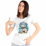 Fashion, accesorii si bijuterii - Femei - Imbracaminte femei - Tricouri si topuri femei - Tricou Femei Rick and Morty Cercetator Nepot Asistent, alb, marime 2XL - Infinity.ro