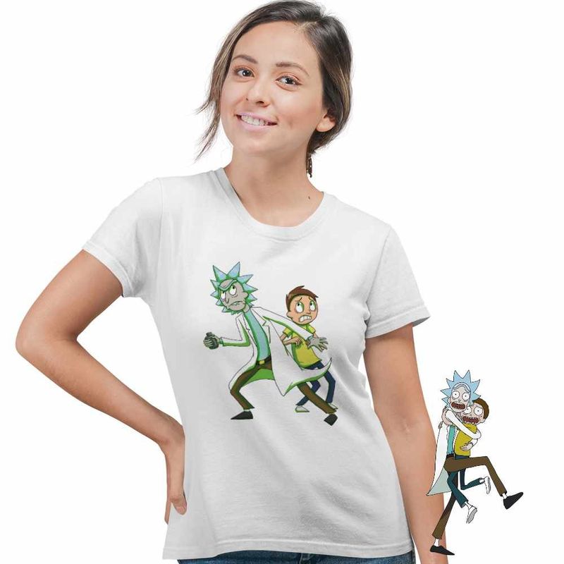 Fashion, accesorii si bijuterii - Femei - Imbracaminte femei - Tricouri si topuri femei - Tricou Femei Rick and Morty Fanart Aventuri, alb, marime 3XL - Infinity.ro