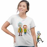 Fashion, accesorii si bijuterii - Femei - Imbracaminte femei - Tricouri si topuri femei - Tricou Femei Rick and Morty Desene Animate, alb, marime 2XL - Infinity.ro