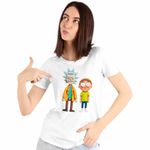 Fashion, accesorii si bijuterii - Femei - Imbracaminte femei - Tricouri si topuri femei - Tricou Femei Rick and Morty Desene Animate, alb, marime 2XL - Infinity.ro