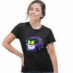 Fashion, accesorii si bijuterii - Femei - Imbracaminte femei - Tricouri si topuri femei - Tricou Femei Batwheels Prank Joker Masina Batroti Desene Animate Masini, negru, marime M - Infinity.ro