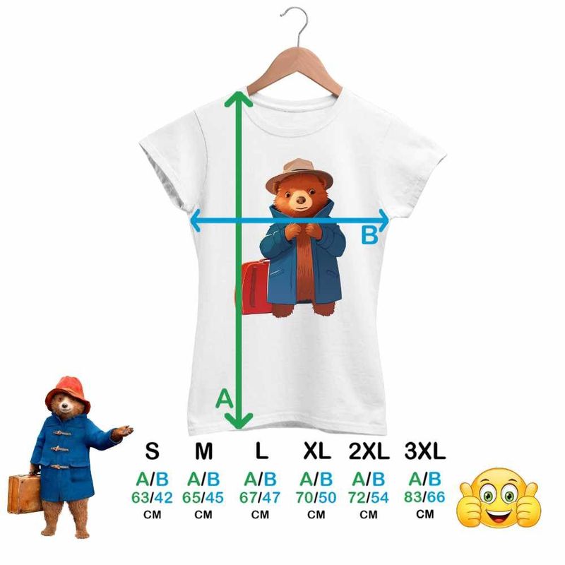 Fashion, accesorii si bijuterii - Femei - Imbracaminte femei - Tricouri si topuri femei - Tricou Femei Paddington Urs America de sud Excursie, alb, marime XL - Infinity.ro