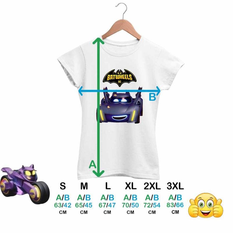 Fashion, accesorii si bijuterii - Femei - Imbracaminte femei - Tricouri si topuri femei - Tricou Femei Batwheels Batmobil Bam Batman Batroti Masini, alb, marime M - Infinity.ro