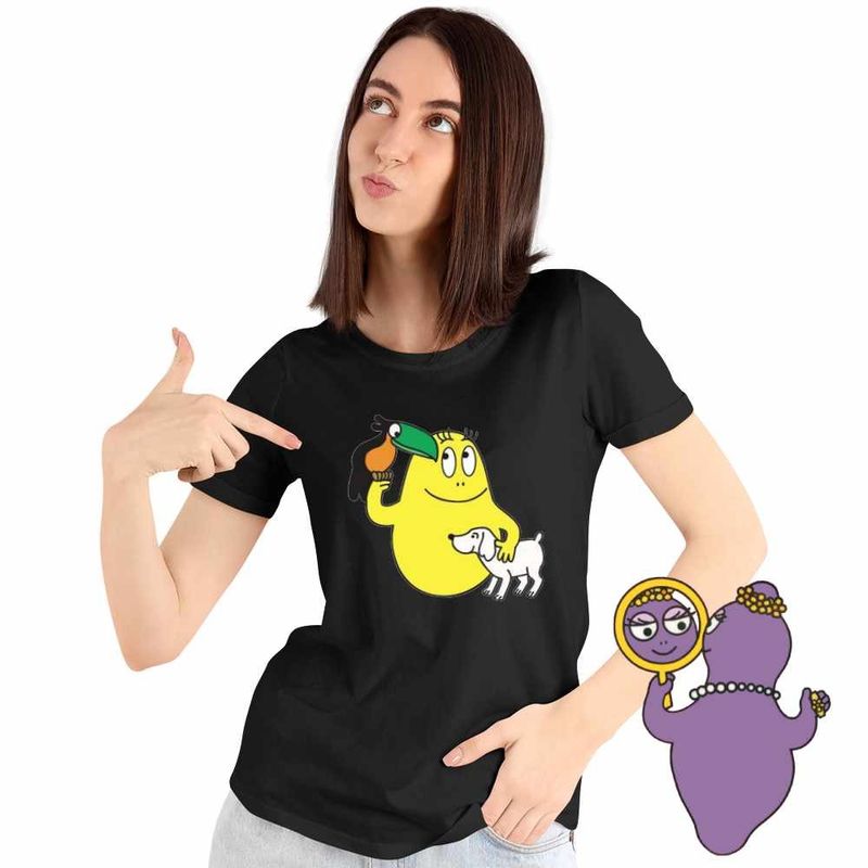 Fashion, accesorii si bijuterii - Femei - Imbracaminte femei - Tricouri si topuri femei - Tricou Femei Barbazoo Barbapapa Barbabee, negru, marime L - Infinity.ro