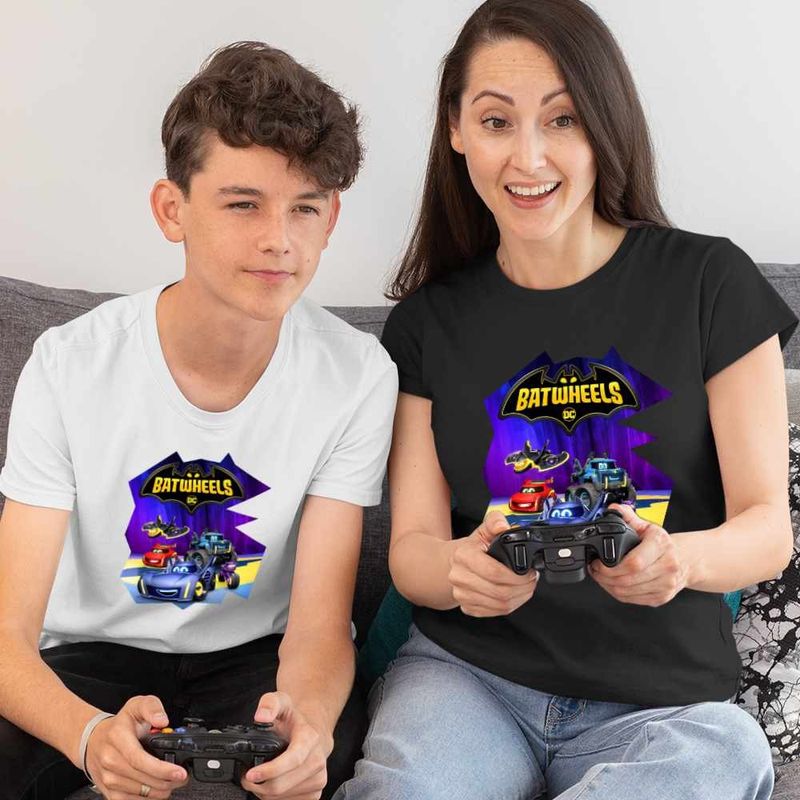 Fashion, accesorii si bijuterii - Femei - Imbracaminte femei - Tricouri si topuri femei - Tricou Femei Batwheels Dream Team Batroti Batman Robin, alb, marime 3XL - Infinity.ro