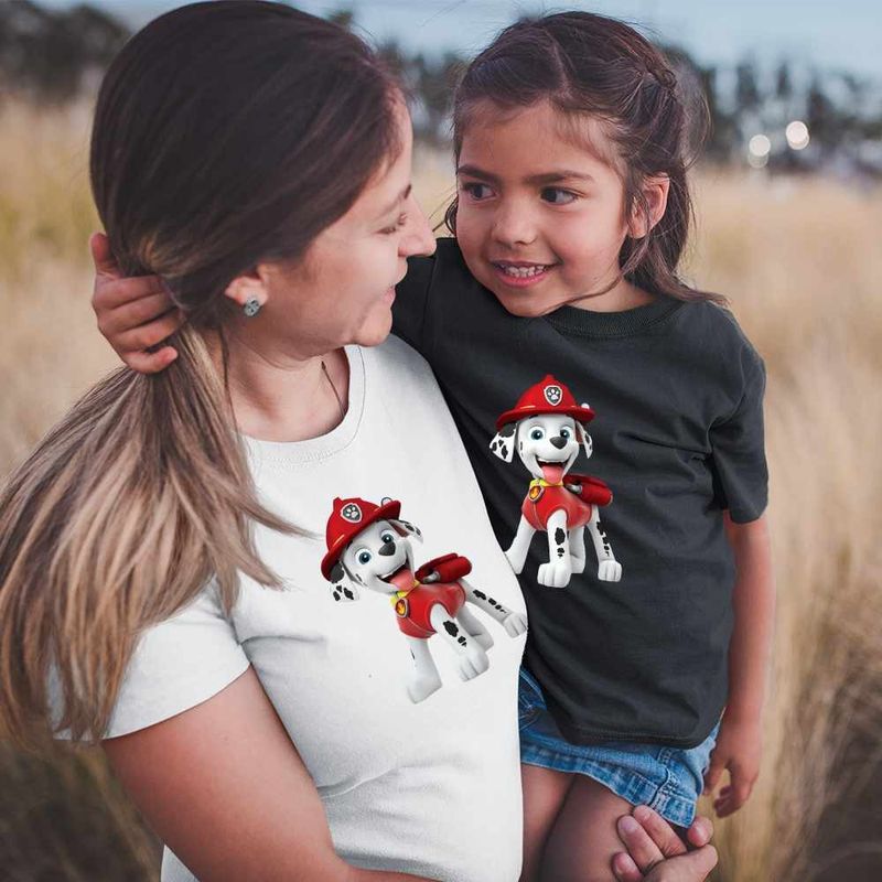 Fashion, accesorii si bijuterii - Femei - Imbracaminte femei - Tricouri si topuri femei - Tricou Femei Paw Patrol Marshall Patrula Catelusilor Politist, negru, marime XL - Infinity.ro