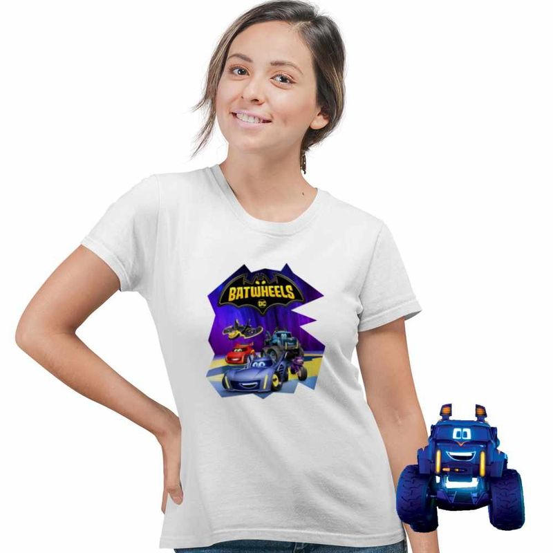 Fashion, accesorii si bijuterii - Femei - Imbracaminte femei - Tricouri si topuri femei - Tricou Femei Batwheels Dream Team Batroti Batman Robin, alb, marime 3XL - Infinity.ro
